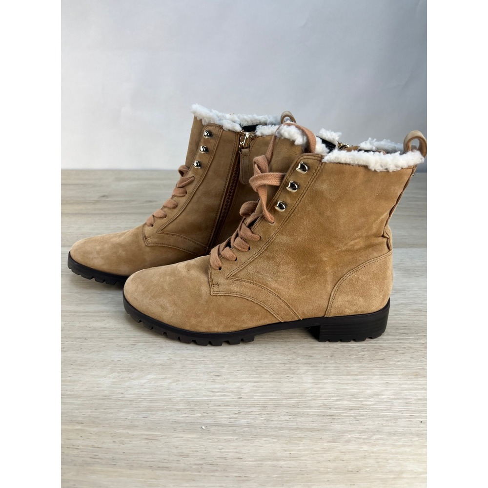 Kate Spade New York Raegan Women's Tan Suede Faux Fur Lined Boots Size 6B - Picture 8 of 12